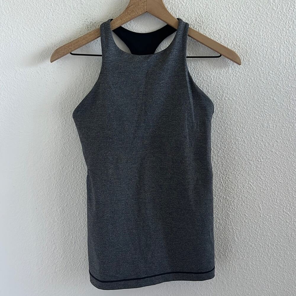 Lululemon In Training Tank Gray Active Tank Top Shirt 6 - Picture 3 of 6